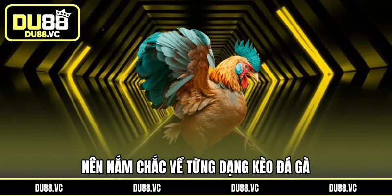 Nên nắm chắc về từng dạng kèo đá gà